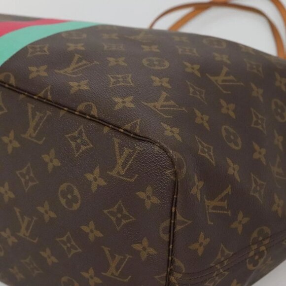 LOUIS VUITTON Monogram LV My Heritage Neverfull GM Tote Bag Red Green - Picture 6 of 14